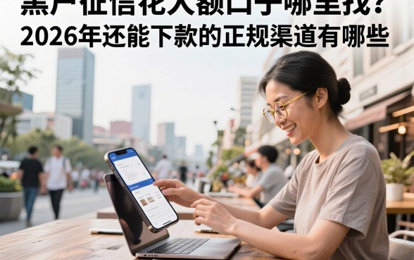黑户征信花大额口子哪里找？2026年还能下款的正规渠道有哪些