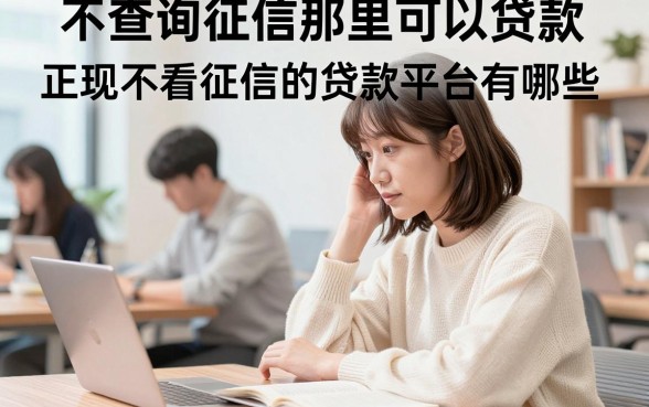 不查询征信那里可以贷款,正规不看征信的贷款平台有哪些