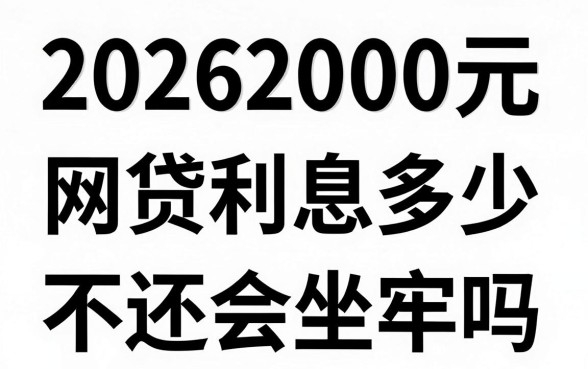20262000元网贷利息多少，20262000元网贷不还会坐牢吗