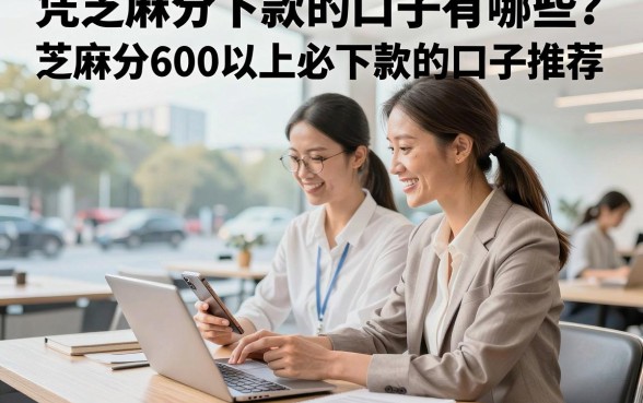 凭芝麻分下款的口子有哪些？芝麻分600以上必下款的口子推荐