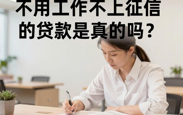 不用工作不上征信的贷款是真的吗，哪里可以申请？