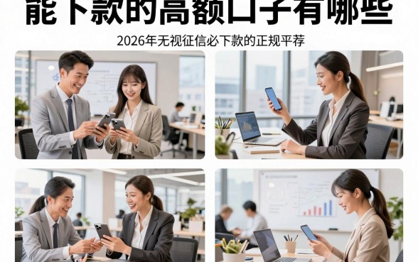 能下款的高额口子有哪些,2026年无视征信必下款的正规平台推荐