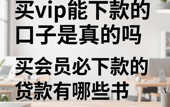 买vip能下款的口子是真的吗,买会员必下款的贷款有哪些