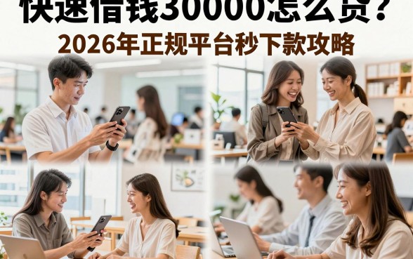 快速借钱30000怎么贷？2026年正规平台秒下款攻略