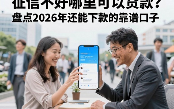 征信不好哪里可以贷款？盘点2026年还能下款的靠谱口子