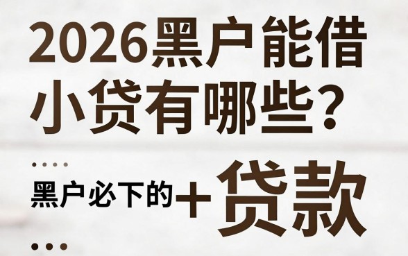 2026黑户能借的小贷有哪些?黑户必下的口子推荐