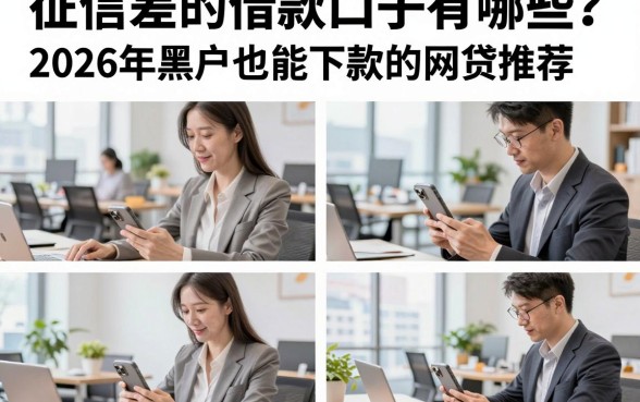 征信差的借款口子有哪些?2026年黑户也能下款的网贷推荐