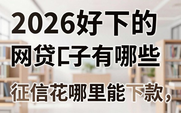 2026好下的网贷口子有哪些，征信花哪里能下款