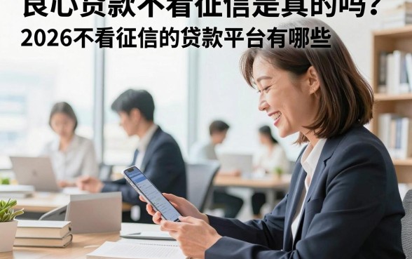 良心贷款不看征信是真的吗?2026不看征信的贷款平台有哪些