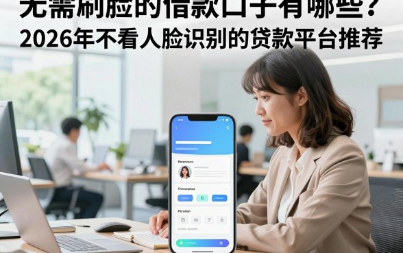 无需刷脸的借款口子有哪些?2026年不看人脸识别的贷款平台推荐