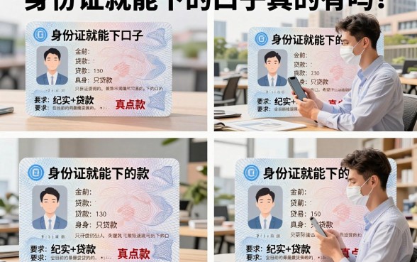 身份证就能下的口子真的有吗?身份证贷款哪个平台容易下款