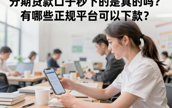 分期贷款口子秒下的是真的吗?有哪些正规平台可以下款?