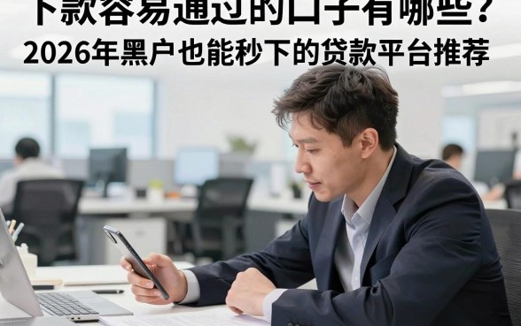下款容易通过的口子有哪些?2026年黑户也能秒下的贷款平台推荐