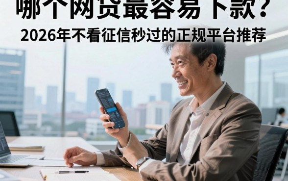 哪个网贷最容易下款？2026年不看征信秒过的正规平台推荐