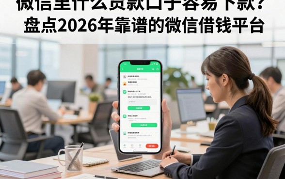 微信里什么贷款口子容易下款？盘点2026年靠谱的微信借钱平台