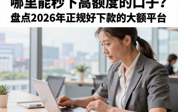 哪里能秒下高额度的口子？盘点2026年正规好下款的大额平台