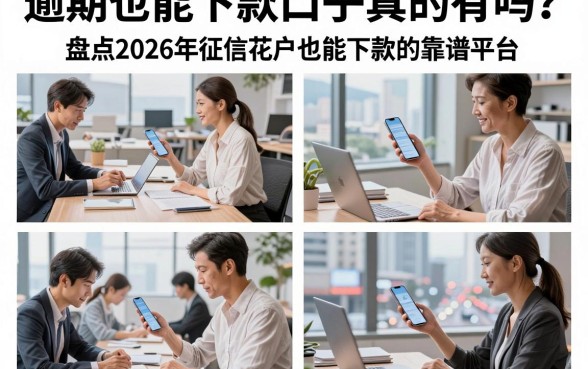 逾期也能下款口子真的有吗？盘点2026年征信花户也能下款的靠谱平台