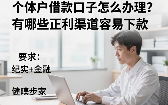 个体户借款口子怎么办理？有哪些正规渠道容易下款