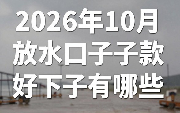 2026年10月放水口子有哪些，2026年10月放水口子好下款吗