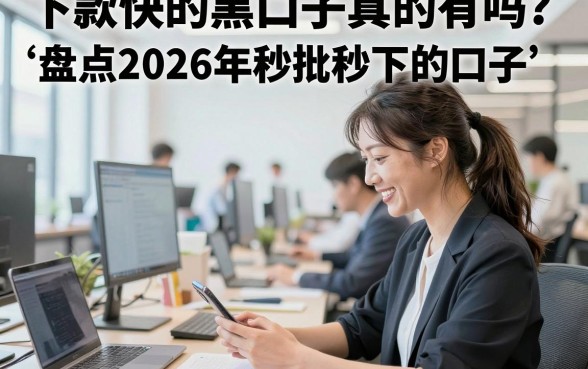 下款快的黑口子真的有吗？盘点2026年秒批秒下的口子
