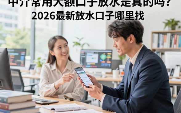 中介常用大额口子放水是真的吗?2026最新放水口子哪里找?
