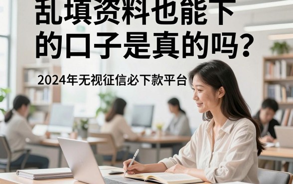 乱填资料也能下的口子是真的吗？2024年无视征信必下款平台推荐