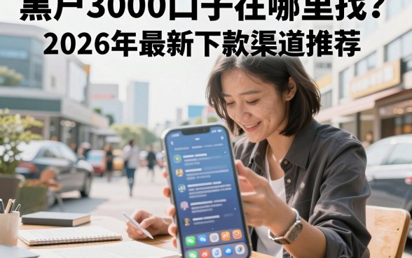 黑户3000口子在哪里找？2026年最新下款渠道推荐