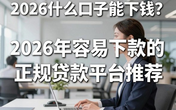 2026什么口子能下钱?2026年容易下款的正规贷款平台推荐