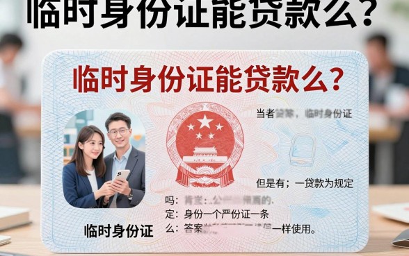 临时身份证能贷款么？临时身份证可以申请正规贷款吗？