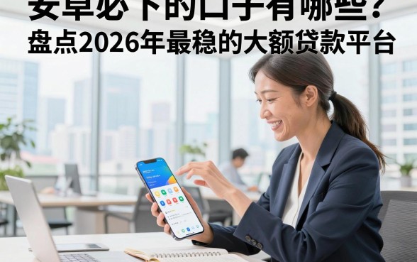 安卓必下的口子有哪些?盘点2026年最稳的大额贷款平台