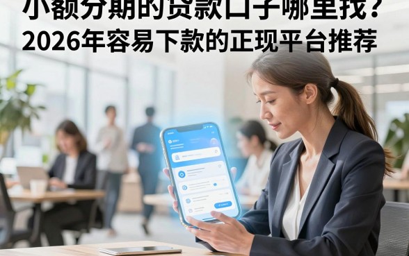 小额分期的贷款口子哪里找？2026年容易下款的正规平台推荐