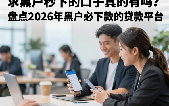 求黑户秒下的口子真的有吗？盘点2026年黑户必下款的贷款平台