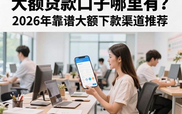 大额贷款口子哪里有?2026年靠谱大额下款渠道推荐