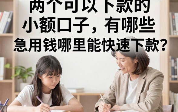 两个可以下款的小额口子有哪些，急用钱哪里能快速下款？