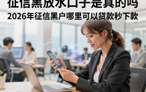 征信黑放水口子是真的吗,2026年征信黑户哪里可以贷款秒下款