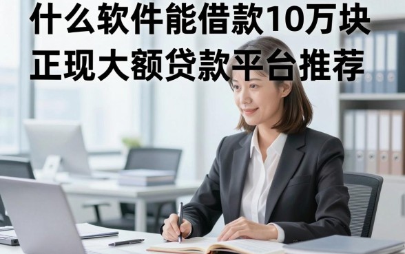 什么软件能借款10万块，正规大额贷款平台推荐