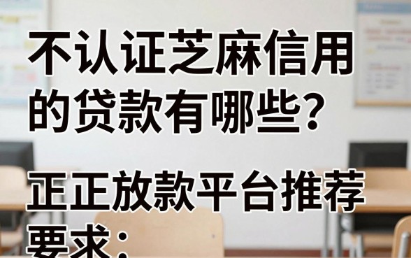 不认证芝麻信用的贷款有哪些？正规放款平台推荐
