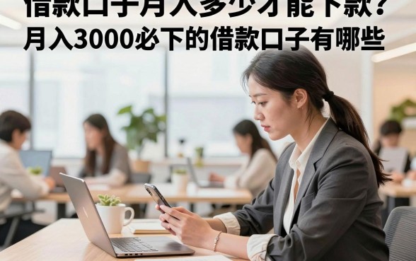 借款口子月入多少才能下款？月入3000必下的借款口子有哪些