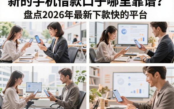 新的手机借款口子哪里靠谱？盘点2026年最新下款快的平台