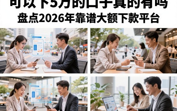 可以下5万的口子真的有吗,盘点2026年靠谱大额下款平台