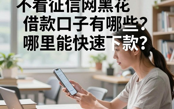 不看征信网黑花借款口子有哪些？哪里能快速下款？