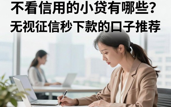 不看信用的小贷有哪些？无视征信秒下款的口子推荐