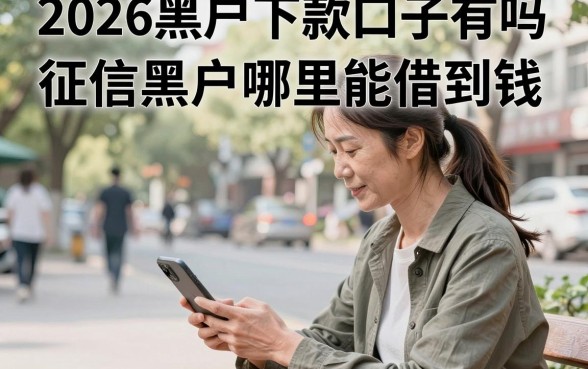 2026黑户下款口子有吗,征信黑户哪里能借到钱