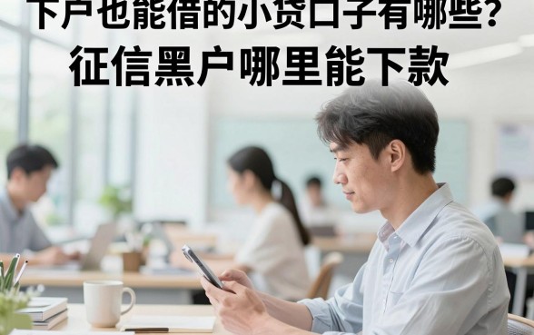 下户也能借的小贷口子有哪些?征信黑户哪里能下款?