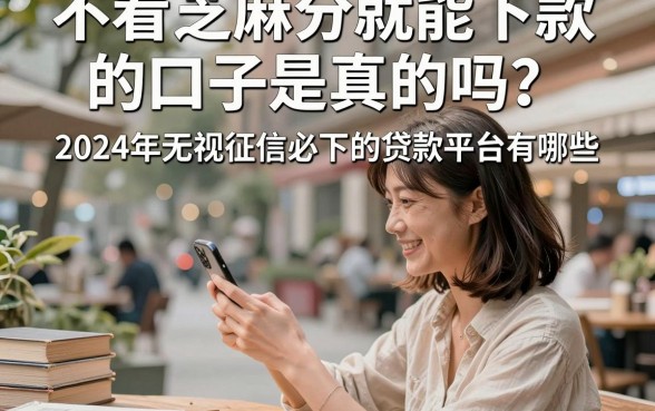 不看芝麻分就能下款的口子是真的吗?2024年无视征信必下的贷款平台有哪些