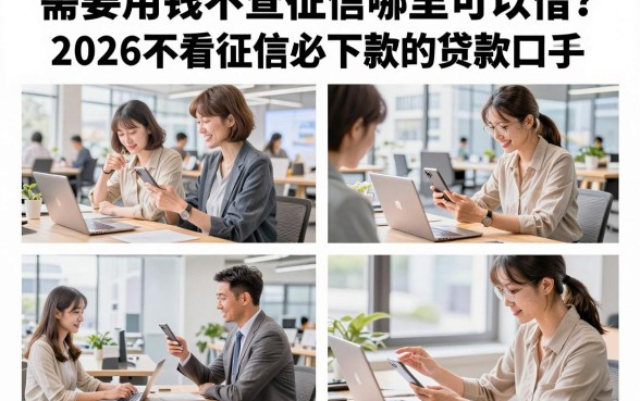 需要用钱不查征信哪里可以借？2026不看征信必下款的贷款口子