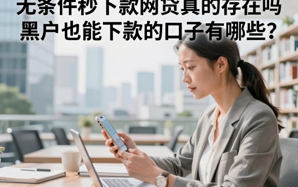 无条件秒下款网贷真的存在吗,黑户也能下款的口子有哪些
