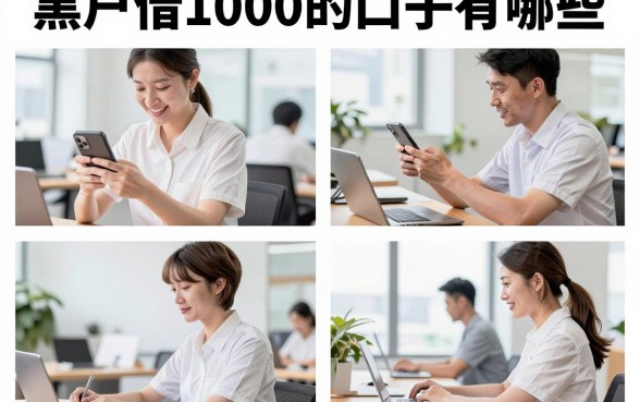 黑户借1000的口子有哪些,哪里能快速下款?