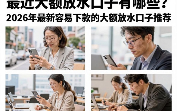 最近大额放水口子有哪些？2026年最新容易下款的大额放水口子推荐