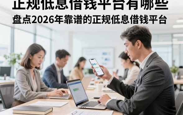 正规低息借钱平台有哪些,盘点2026年靠谱的正规低息借钱平台